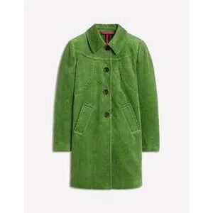 Boden Corduroy Lincoln Cord Coat Green Women Size 12R New With Tags